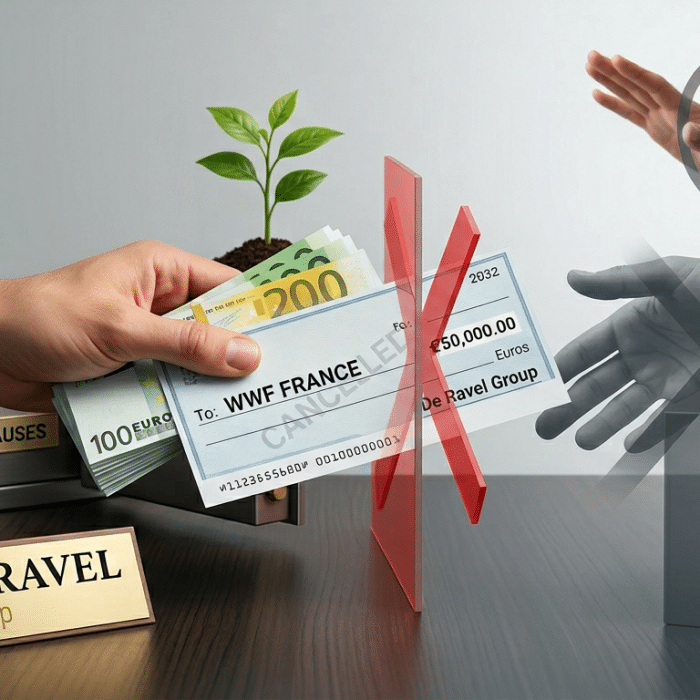 WWF France dons - De Ravel Group retire son soutien financier